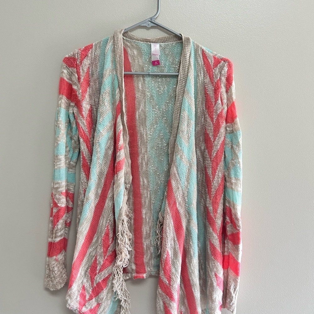 No Boundaries Vibrant Women's Cardigan Sweater - Picture 1 of 3